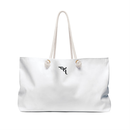 Silver Paisley Weekender Bag | Nautical Rope Handle, Travel Tote