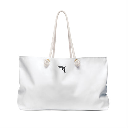 Silver Paisley Weekender Bag | Nautical Rope Handle, Travel Tote